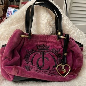 Vintage Juicy Couture Y2K bag, purple and black trim